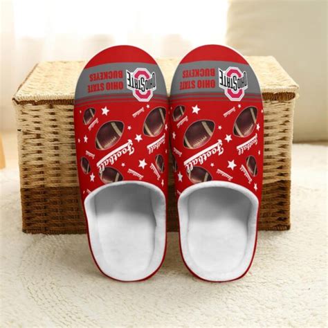 Ohio State Buckeyes Warm Homey Backless Slippers