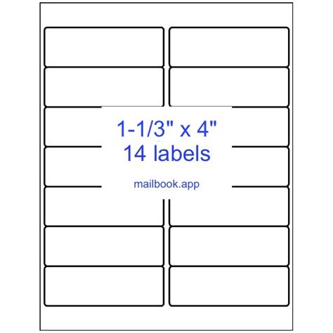 Avery 5162 Template Mailbook