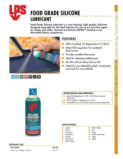 FOOD GRADE SILICONE LUBRICANT LPS Laboratories