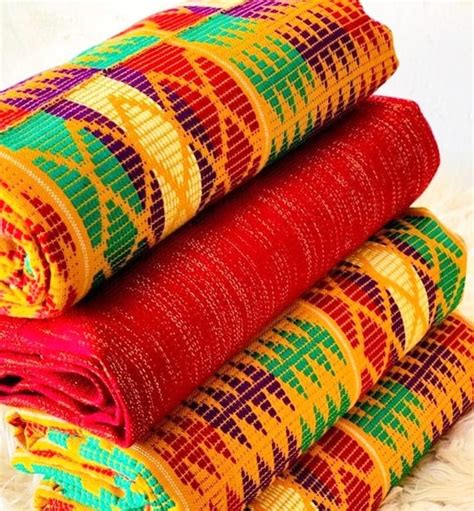 Authentic Kente Yards Genuine Ghana Handwoven Kente Fabric And Kente