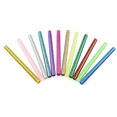 ELAYARD 60Pcs Assorted Color Glitter Hot Glue Sticks For Flexible