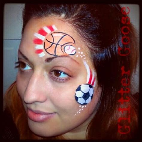 Quick And Easy Sporty Design Face Painting By Glitter Goose Sports