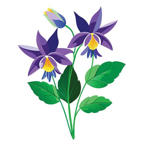 Intricate Details of a Columbine Plant in a Natural Setting with