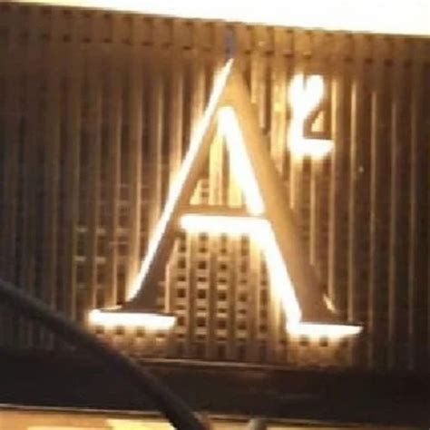 Rectangular Metal Letter Led Sign Board W Operating Temperature