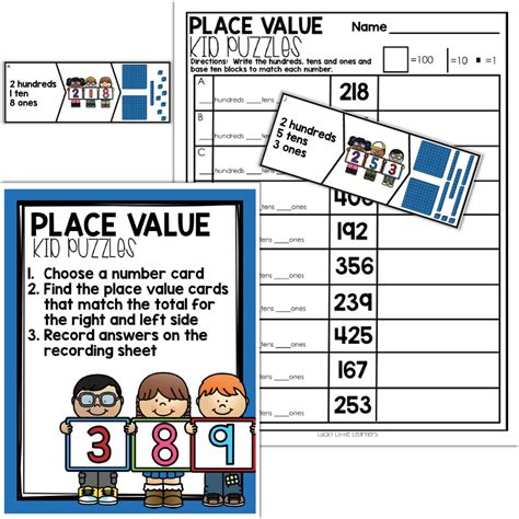 2nd Grade July Math Center Place Value Lucky Little Learners