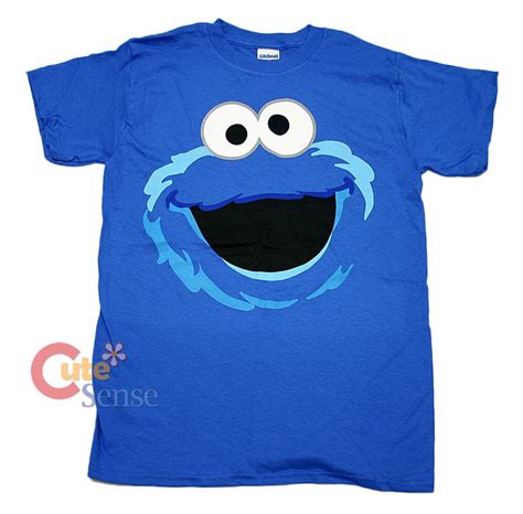 Sesame Street Elmo Cookie Monster Face T Shirts Adult Men Woman Size S To Xl Ebay