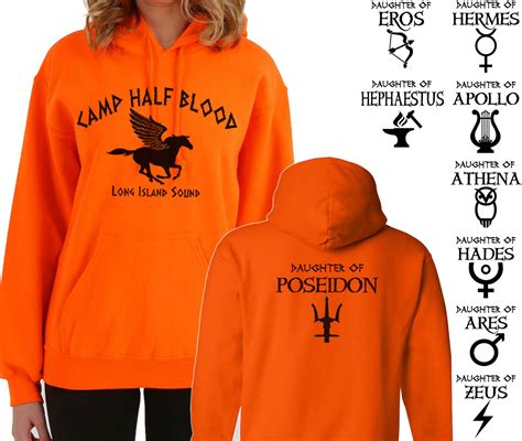 Camp Half Blood Hoodie Percy Jackson Halloween Costume 2 Sided Etsy