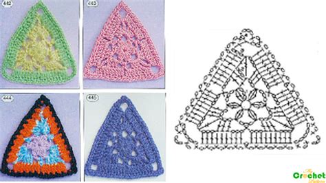 Triangle Crochet Motif ️ Mycrochetpattern