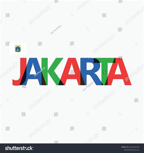 Jakarta Vector RGB Overlapping Letters Royalty Free Stock Vector