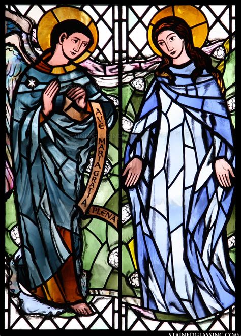 Gabriel And Mary Religious Stained Glass Window Stained Glass Windows Stained Glass Window