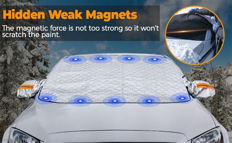 Jiltlu Universal Car Suv Windscreen Snow Ice Coversmagnetic Frost