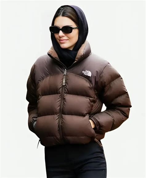 Kendall Jenner Brown North Face Puffer Jacket Jacket Era