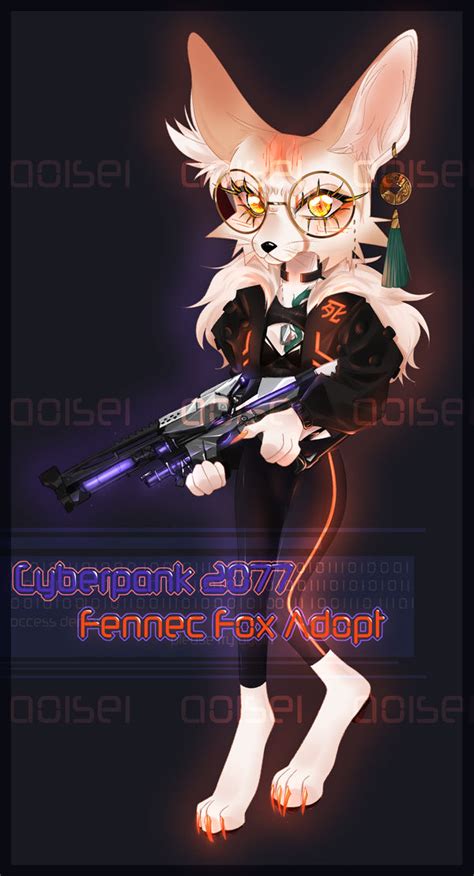 Closed Cyberpunk Fennec Fox Adoptable By Aoiseijuurou On Deviantart