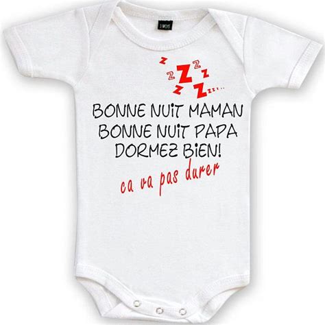 Body B B Original Bonne Nuit Maman Bonne Nuit Papa Nos Body B B Avec