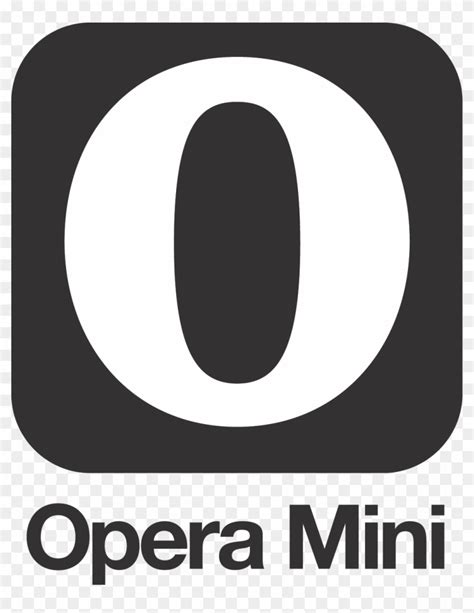 Opera Mini Logo Flat - Opera Mini Black Browser, HD Png Download ...