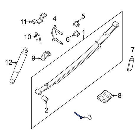 Nissan OE 54459EA00A Leaf Spring Shackle Bolt