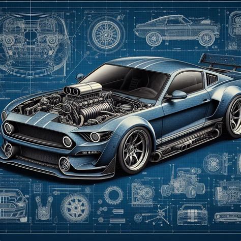 Car Blueprints Tumbler Wrap