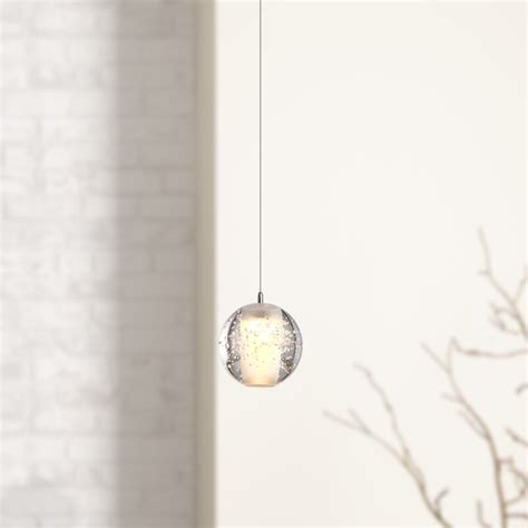 Wrought Studio Luminaire suspendu sphère 1 lumière Veroniza et