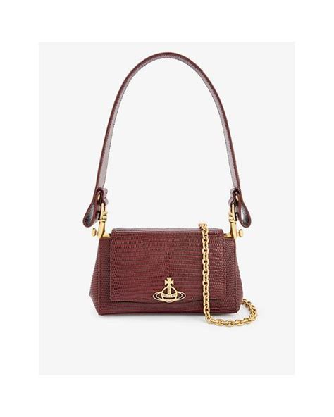 Vivienne Westwood Hazel Small Leather Shoulder Bag In Red Lyst