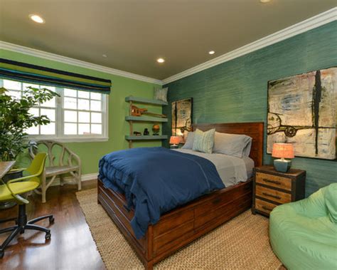 Rustic Green Bedroom Design Ideas, Renovations & Photos