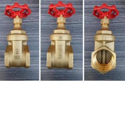 Jual Kitz Gate Valve Kuningan Drat Inch Stop Kran Kuningan