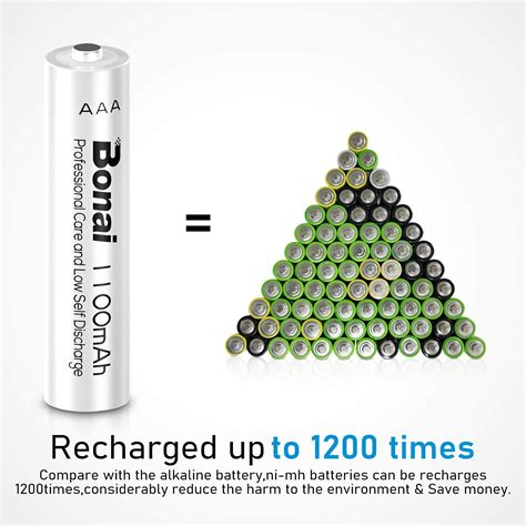 Bonai Mah Aaa Rechargeable Batteries Pack V Rechargeable Aaa