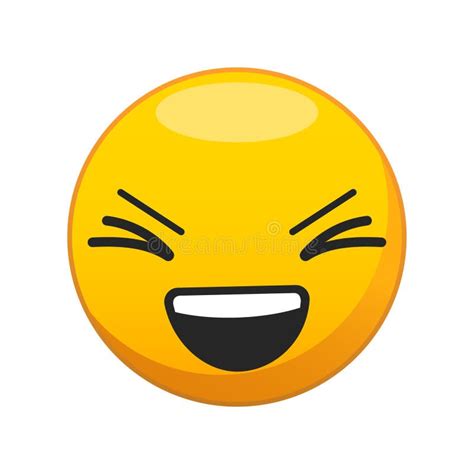 Vector Illustration of Yellow Laugh Face. Stock Illustration - Illustration of chat, comic ...