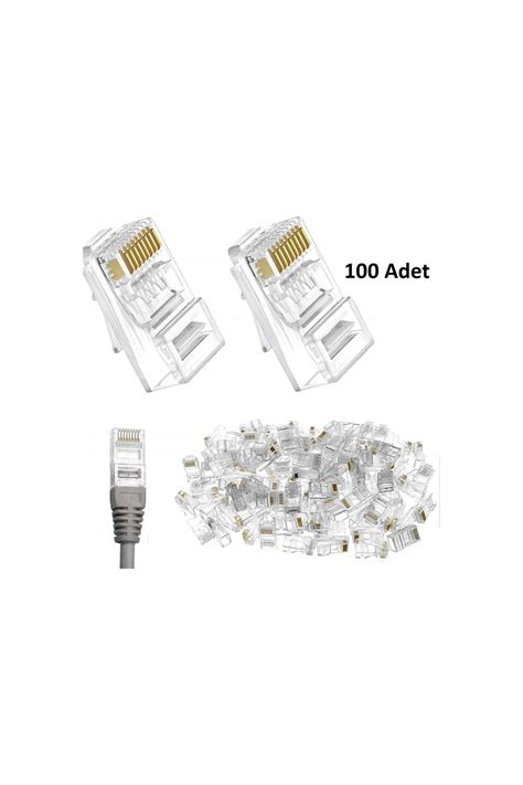 Derwell Yeni Rj45 Cat5 Cat6 Ethernet Internet Kablo Soketi Konnektörü