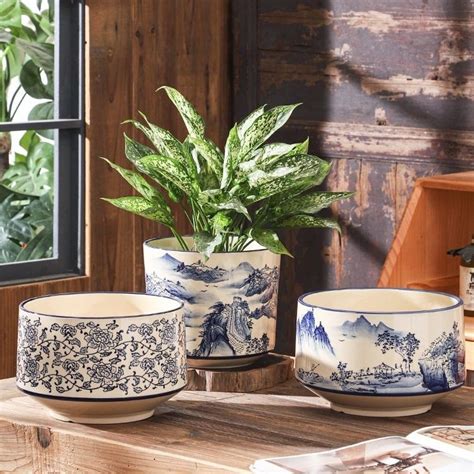 Vaso De Flores De Cerâmica Novo Estilo Chinês Jingdezhen Alta Aparência