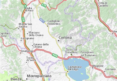 MICHELIN Cortona map - ViaMichelin