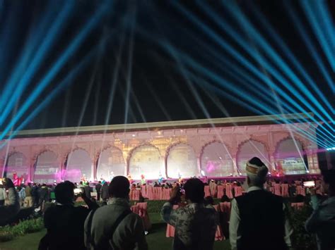 Video And Photo Light And Sound Show For G20 Guests At Agra Fort