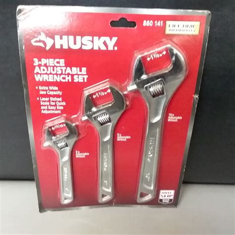 Lot Detail Husky Adjustable Wrench Set3 Piece