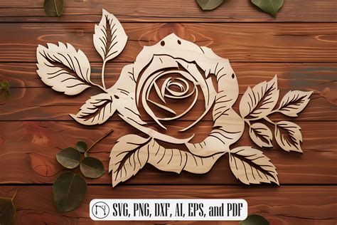 Laser Cut Wood Flower Rose Svg Cut File Graphic By Ngised · Creative