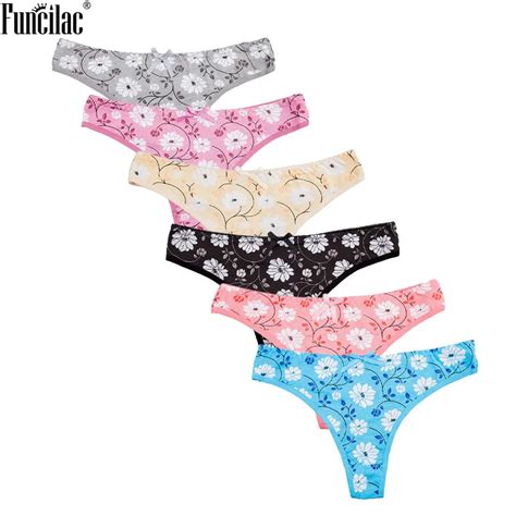 Tanga de algodón Sexy FUNCILAC bragas para mujer ropa interior