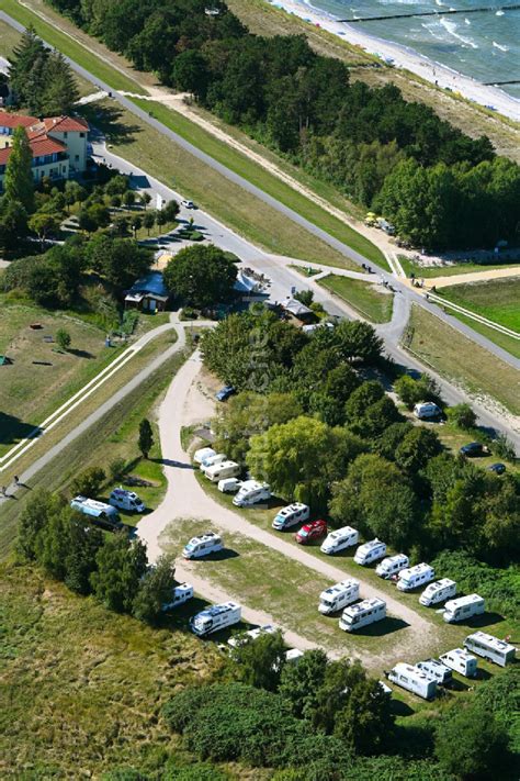 Zingst Von Oben Campingplatz An Der Meeresk Ste Der Ostsee In Zingst