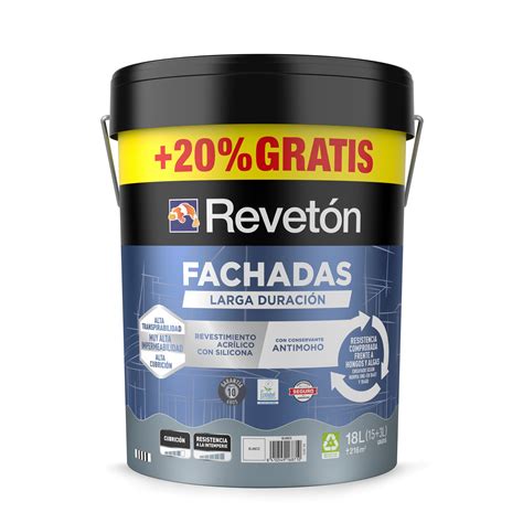 Revestimiento acrílico con silicona larga duración REVETÓN 15l 20