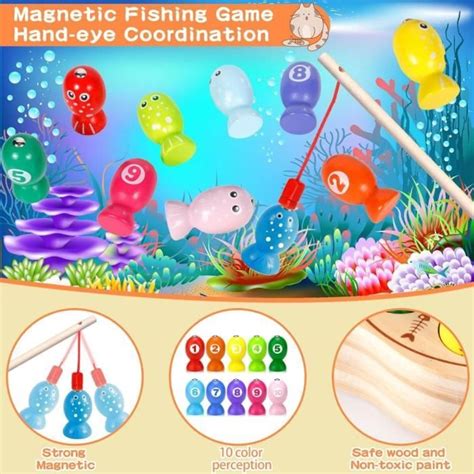 Jeu De Peche Magnetique Jeux Enfants 2 Ans Jeux Montessori Jouets En