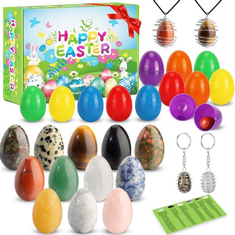 24 Stück Ostern Deko Ostereier zum Körbchen Befüllen Ostern Aufhängen