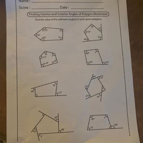 Finding Interior And Exterior Angles Of Polygon Worksheet How Do You