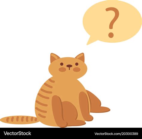 Cat With Question Mark