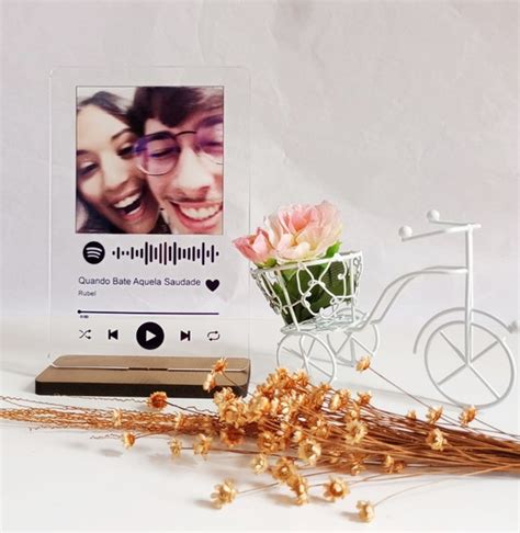 Placa Spotify Em Acr Lico Transparente Personalizada Elo