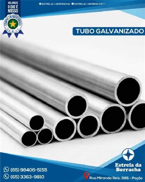 Tubo Galvanizado Estrela Da Borracha