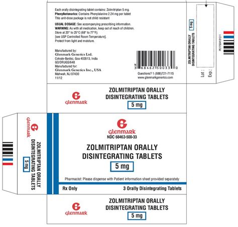 Zolmitriptan Odt Fda Prescribing Information Side Effects And Uses