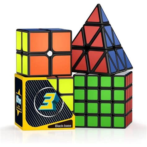 ROXENDA Speed Cube Set Cube De Vitesse 2x2 3x3 4x4 Pyramide Cube