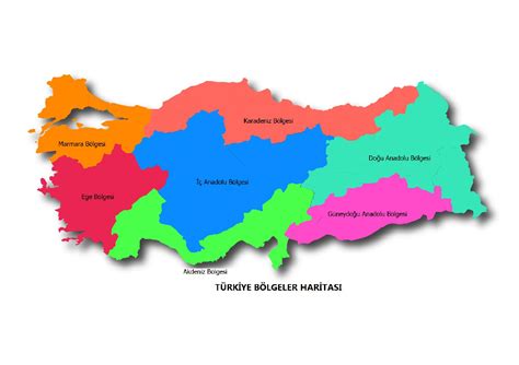 Türkiye Bölgeler Haritası Renkli pdf | Sosyal Bilgiler - Sosyalciniz ...