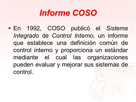 Control Interno Basado En El Informe Coso Alcance Nuevos Paradigmas