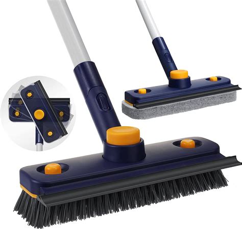 Floor Scrubber 3 In 1 Floor Scrub Brush With Long Handle And Squeegee Bestnifly