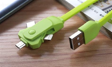 Triple câble USB TypeC microUSB Lightning pour adaptateur 3 en 1