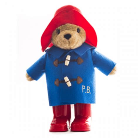 This 22cm Classic Paddington Bear Wears A Red Felt Hat And Blue Felt Coat Embroidered With