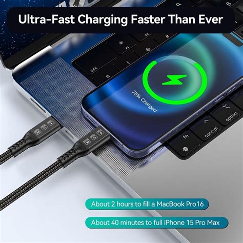 Thunderbolt 4 Cable 40gbps Tb4 Usb C Cable Supports Pd 100w 8k60hz